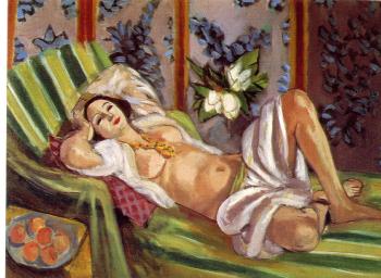 Henri Emile Benoit Matisse : odalisque with magnolias